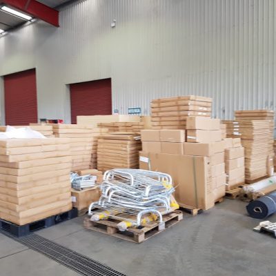 2018 Contents of our container after customs inspection, in Whangarei, New Zealand