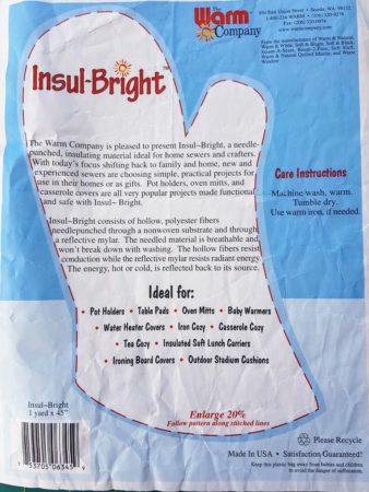 The Warm Company Insul-Bright Heat Resistant Wadding