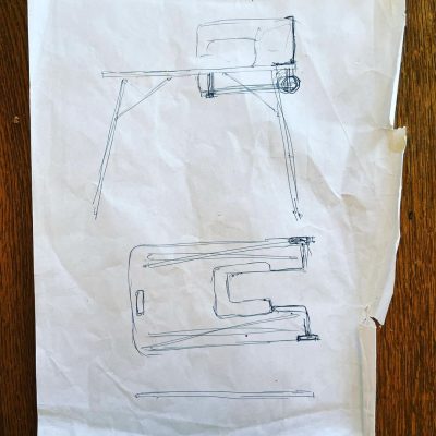 2001 First drawing of portable table